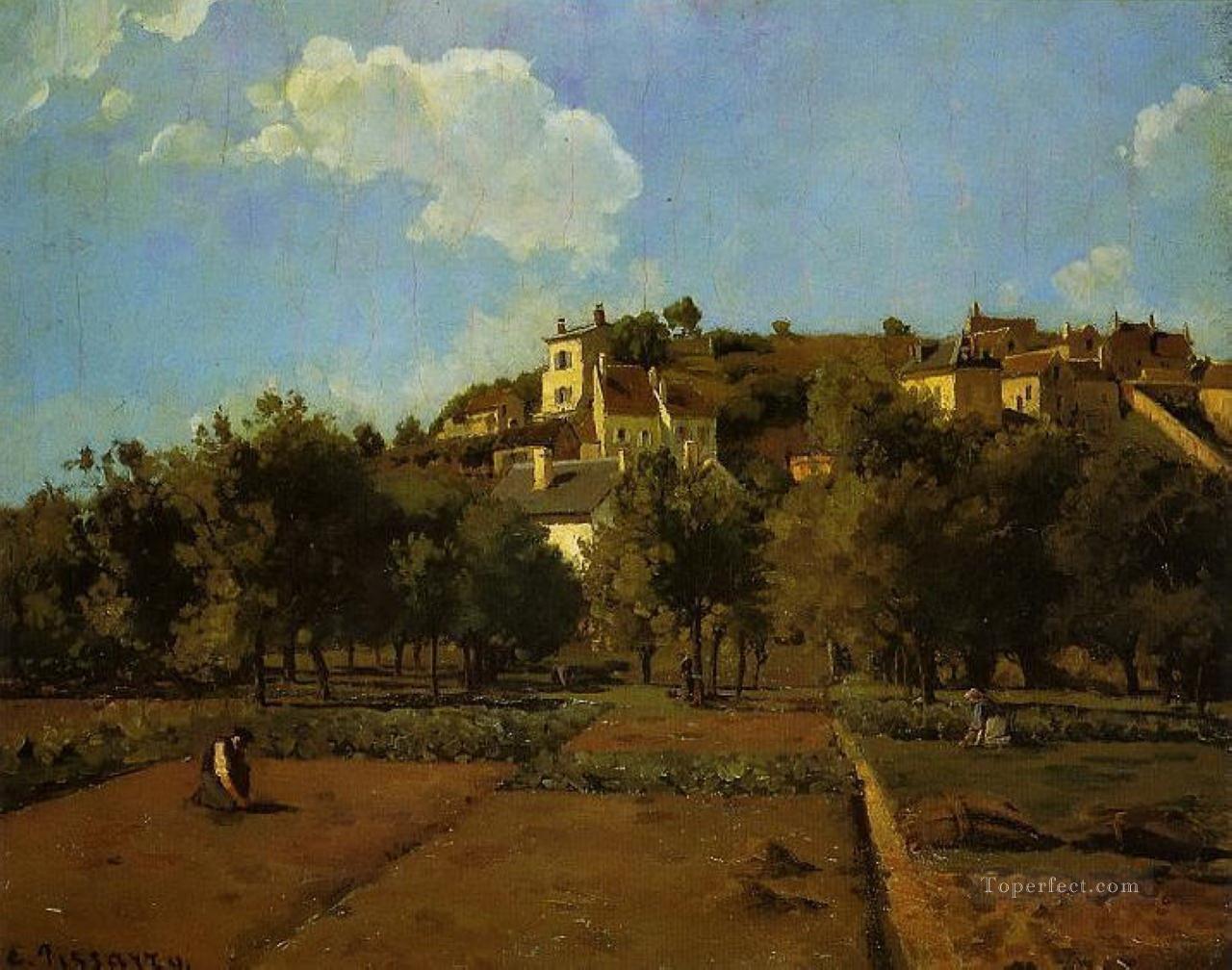 los jardines de l ermita pontoise Camille Pissarro Pintura al óleo